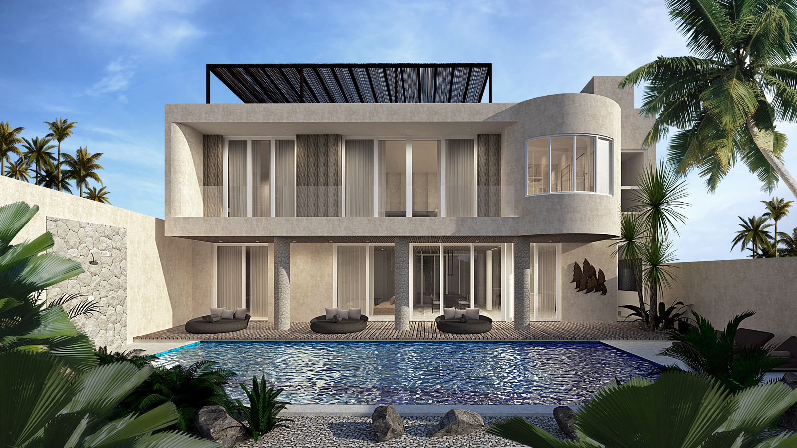 MODERN LUXURY VILLA WITH SHOP 4 BEDROOM VILLA FOR SALE LEASEHOLD IN CANGGU BE-1422 